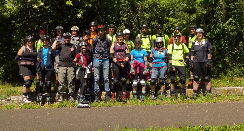 Le groupe de Roller NGo en randonnée roller Le groupe de Roller NGo en randonnée roller
