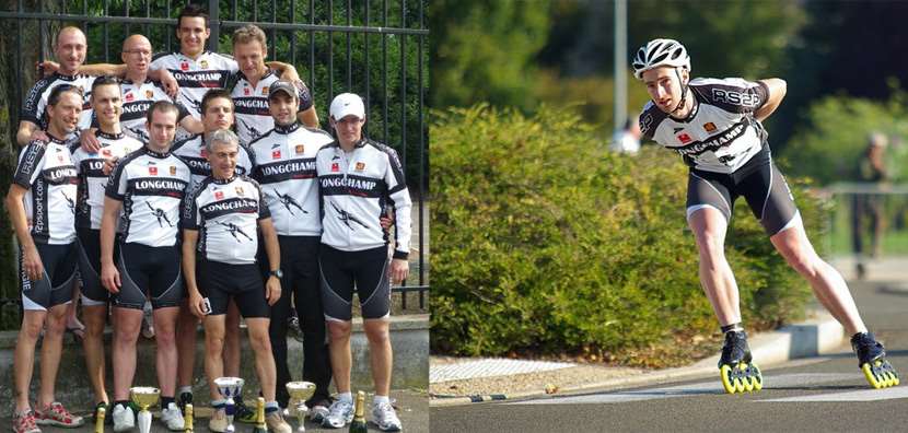 Les patineurs de Longchamp Roller Team