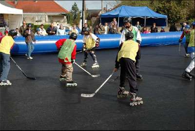 Démonstration et initiation roller hockey