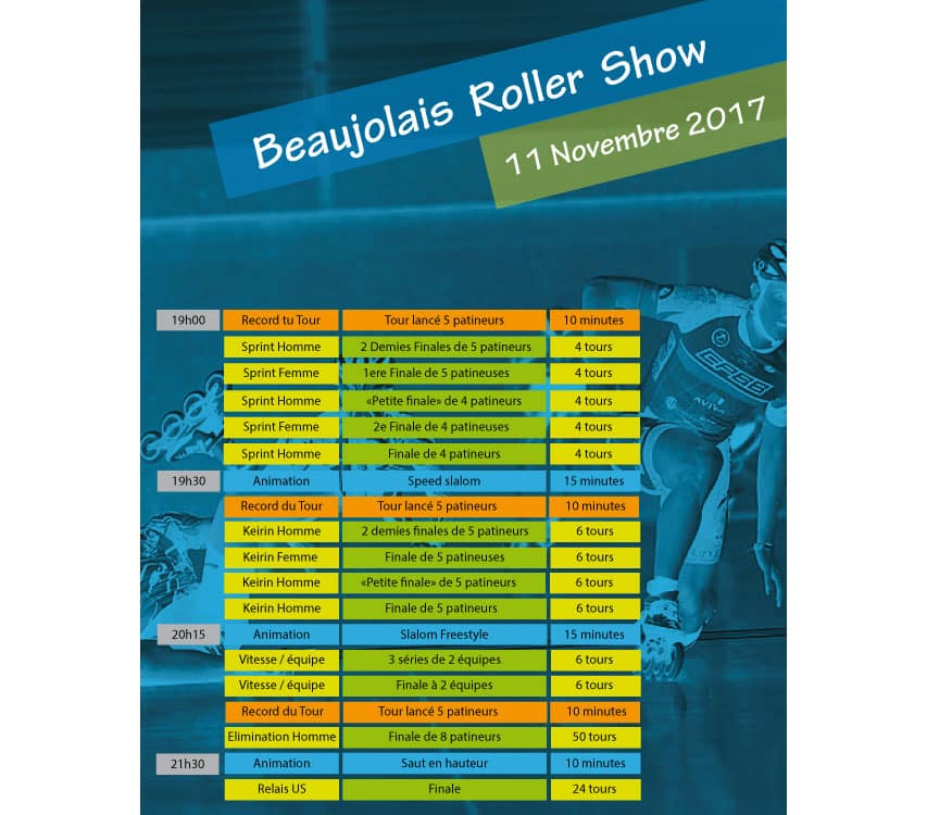 Programme Beaujolais Roller Show 2017