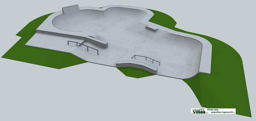 Le futur skatepark d'Ablis (Yvelines)