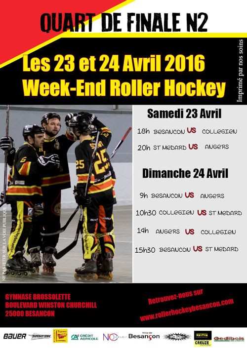 N2 : Grenoble 3 &#8211; 6 Roller Hockey Besançon