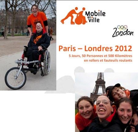 Raid Paris-Londres 2012 en roller et fauteuil roulant