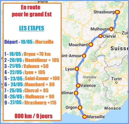 Raid roller roller 2020 de Marseille (13) à Strasbourg (67)