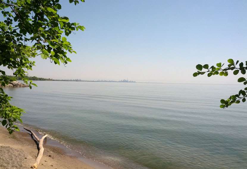 Toronto au loin, après un peu plus de 2h00 de trajet