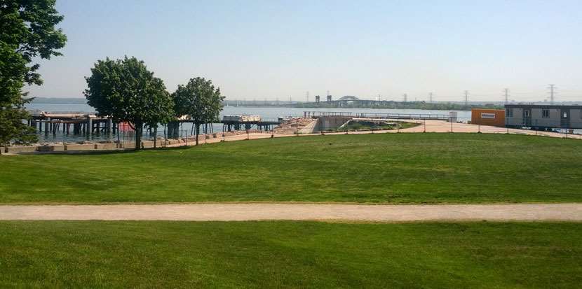 Vue sur la suite du parcours depuis Burlington