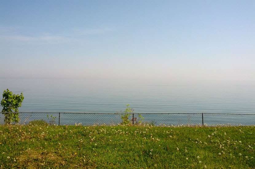 Première pause à 10h00, sur le bord du lac