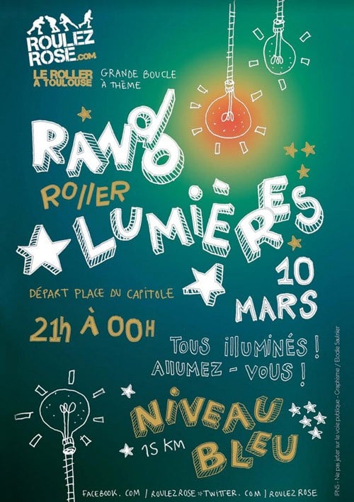 Randonnée roller Lumières 2017 à Toulouse (31)