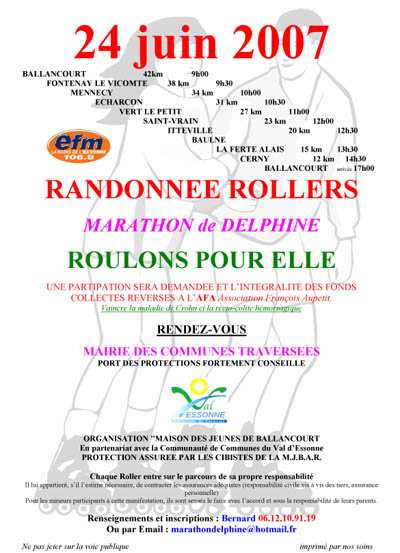 Randonnée roller du Marathon de Delphine 2007 à Ballancourt (91)