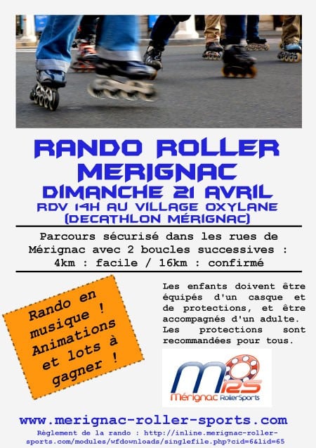 Randonnée roller à Mérignac (33)