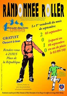 Randonnée roller nocturne de septembre 2010 à Limoges (87)