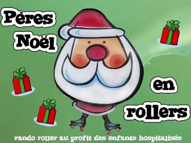Rando Pères Noël en rollers 2006 à Toulouse (31)