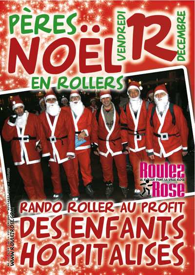 Randonnée roller Père Noël 2008 à Toulouse (31)