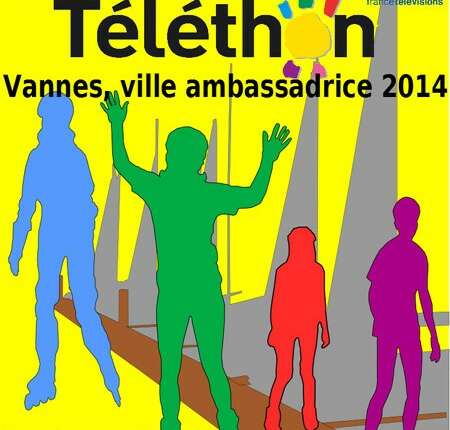 Randonnée roller à Vannes pour le Téléthon 2014
