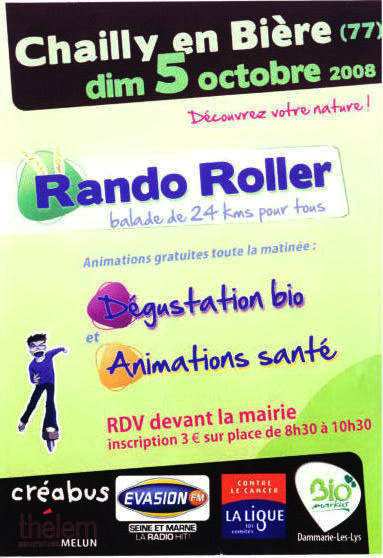 Randonnée roller Intercom 2008 à Chailly-en-Bière (77)