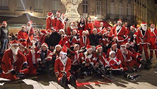 Randonnée roller des Pères Noël 2017 à Bordeaux (33)