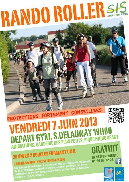 Randonnée roller intercommunale au Vert-Saint-Denis (77)
