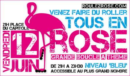 Randonnée roller Rose 2009 à Toulouse (31)