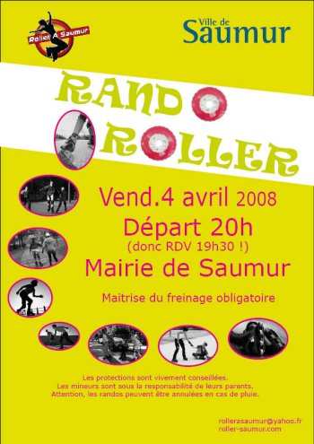 Reprises des randos roller à Saumur (49)