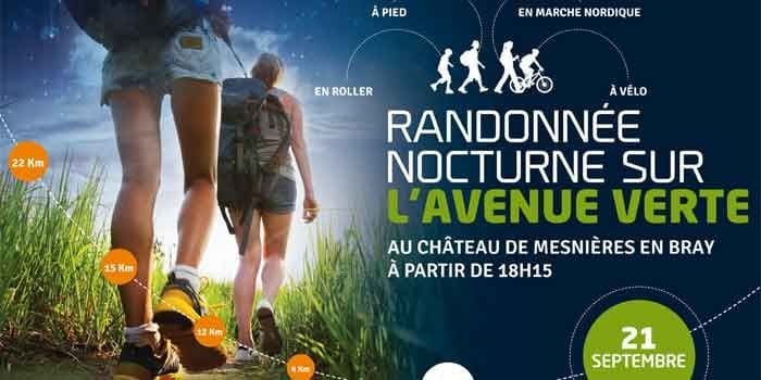 Randonnée nocturne sur l’Avenue Verte (76)