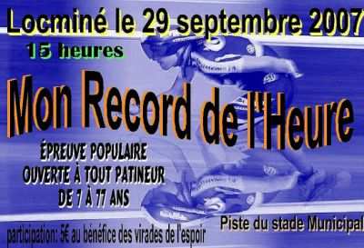 Mon record de l&rsquo;heure 2007 à Locminé (56)