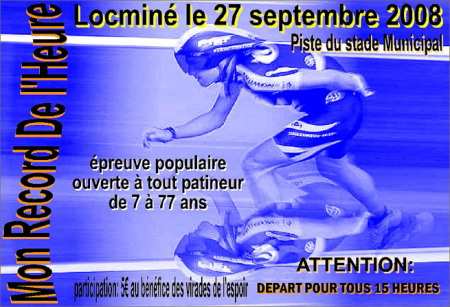 Mon record de l&rsquo;Heure roller 2008 à Locminé (56)