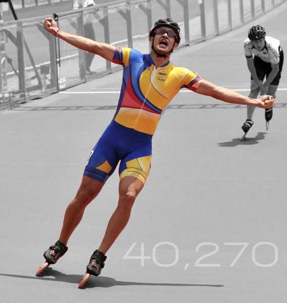 Mondial course 2013 : Andres Muñoz bat le record du monde du 500 m