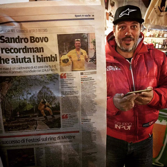 Le journal du record de Sandro Bovo