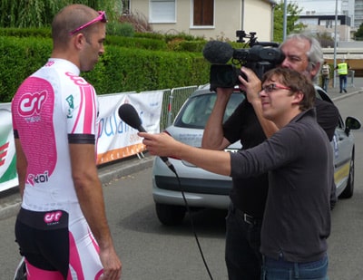 Anthony Rondel devant les caméras