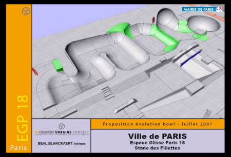 Evolution du bowl de l&rsquo;EGP 18 (Paris)