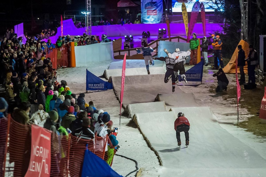 Redbull Crashed Ice en Autriche (photo : Mark Roe)