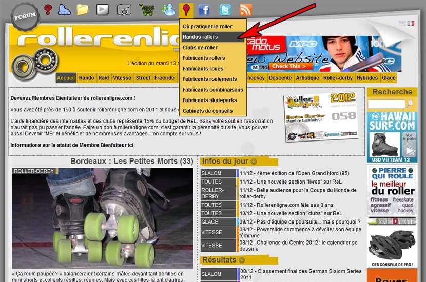Remise en ligne de la section des randos populaires