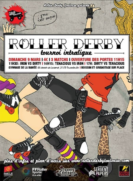 Second tournoi intraligue Roller Derby Toulouse