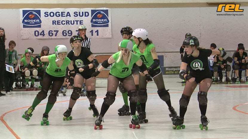 Rencontre de roller derby Montpellier contre Nantes en 2012 - à Albert Batteux