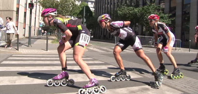 Le peloton féminin en action à Rennes