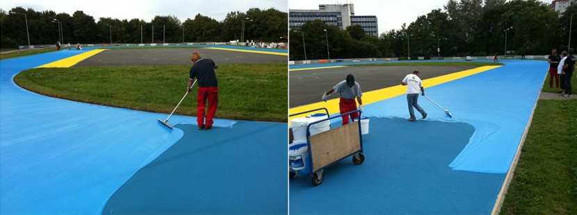 Rénovation de la piste roller course de Groß Gerau (Allemagne)