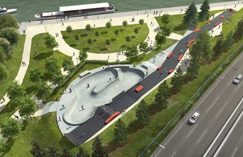 Le skatepark des Pont-Jumeaux en cours de rénovation à Toulouse (31)