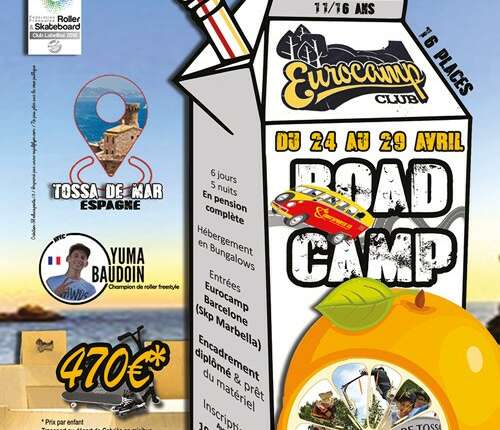 Road Camp 2018 au skatepark Eurocamp de Tossa de Mar (Espagne)