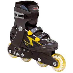 Roces Flash 1.0 velcros gris &#8211; jaune 2005 (fr)