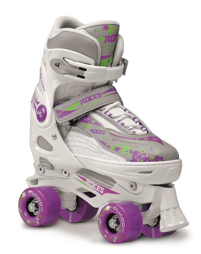 Roller Enfant Fille Patin a Roulette Fille Rollers Quad Avec 8