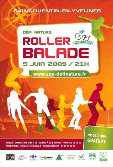 Randonnée roller nocturne 2009 à Guyancourt (78)