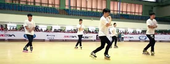 Roller dance en ouverture des sélections nationales chinoises de roller freestyle