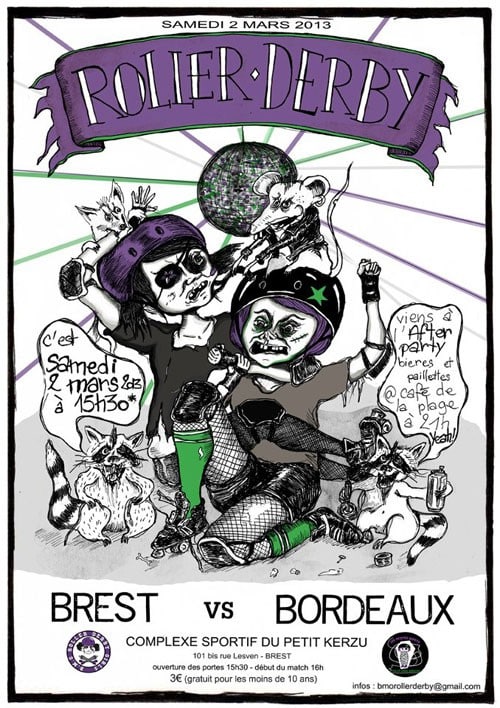 Rencontre de roller-derby : Brest VS Bordeaux
