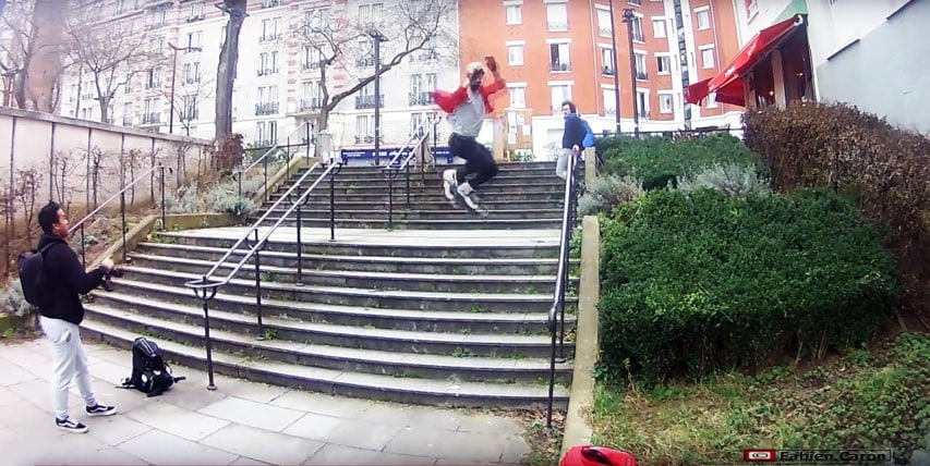Session de roller freeride à Paris avec le club Freeskate Académie
