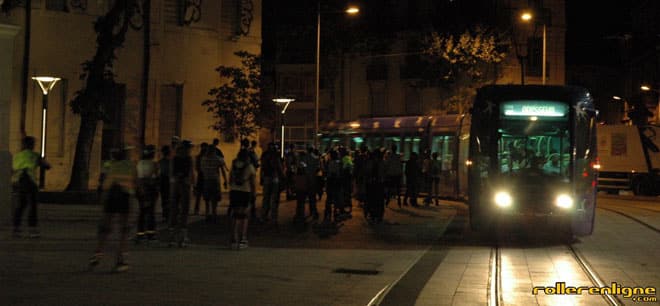 Roller et Tramway à Montpellier