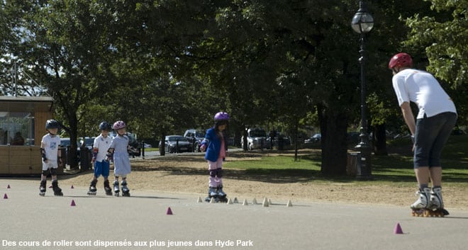 Roller à Hyde park (Londres)