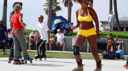 Roller à Venice Beach, Los Angeles (USA)