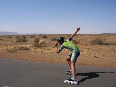Un marathon roller en Mauritanie en 2006