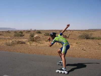 Un marathon roller en Mauritanie en 2006