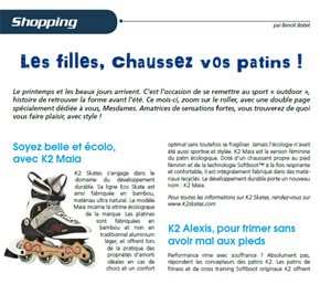 Du roller dans le SportMag d&rsquo;avril 2012